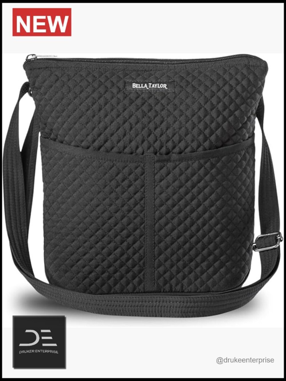 Medium Crossbody Purse with Adjustable Strap Microfiber Cotton